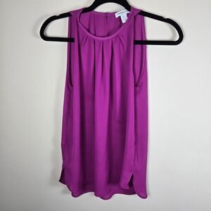 Carolina Belle Montreal Women's Sleeveless Blouse Fuchsia Small Workwear Office